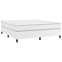 Berkfield Home Box Spring Bed Frame White 180x200cm Super King Faux Leather - thumbnail 3