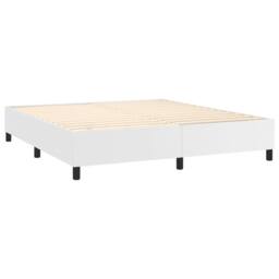Berkfield Home Box Spring Bed Frame White 180x200cm Super King Faux Leather - thumbnail 4