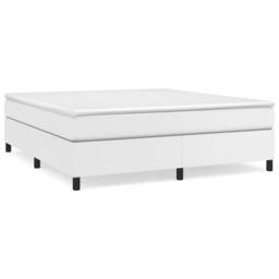 Berkfield Home Box Spring Bed Frame White 180x200cm Super King Faux Leather - thumbnail 1