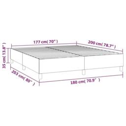 Berkfield Home Box Spring Bed Frame White 180x200cm Super King Faux Leather - thumbnail 9