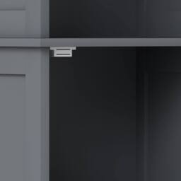 Levede Tall Bathroom Cabinet Freestanding Slim Bathroom Storage Cupboard Unit in Grey - thumbnail 5
