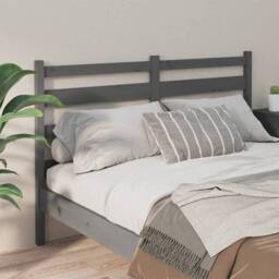 Berkfield Home Bed Headboard Grey 166x4x100 cm Solid Wood Pine - Size: 166 x 4 x 100 cm - thumbnail 3