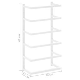 Berkfield Home Towel Rack White 24x12x48 cm Steel - Size: 24 x 12 x 48 cm - thumbnail 7