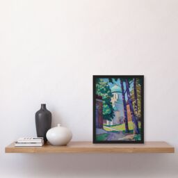 "Artery8 Greenwich Royal Observatory Astronomy Painting Framed Art Print - Size: W12"" x H16""" - thumbnail 4