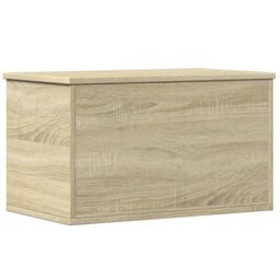 Berkfield Home Storage Box Sonoma Oak 60x35x35 cm Engineered Wood in Brown - Size: 60 x 35 x 35 cm - thumbnail 2