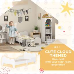 STILVORA Junior Bed Frame with Safety Rails & White Finish - Size: Cot Bed - thumbnail 8