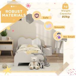 STILVORA Junior Bed Frame with Safety Rails & White Finish - Size: Cot Bed - thumbnail 7