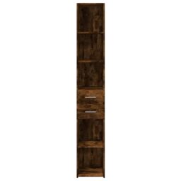 Berkfield Home Highboard Smoked Oak 30x42.5x185 cm Engineered Wood in Brown - thumbnail 4
