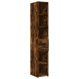 Berkfield Home Highboard Smoked Oak 30x42.5x185 cm Engineered Wood in Brown - thumbnail 2