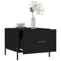 Berkfield Home Coffee Table Black 50x50x40 cm Engineered Wood - Size: 50 x 50 x 40 cm - thumbnail 4