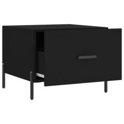 Berkfield Home Coffee Table Black 50x50x40 cm Engineered Wood - Size: 50 x 50 x 40 cm - thumbnail 6