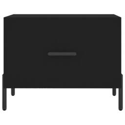 Berkfield Home Coffee Table Black 50x50x40 cm Engineered Wood - Size: 50 x 50 x 40 cm - thumbnail 5