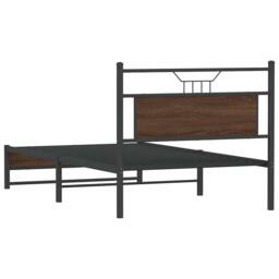 Berkfield Home Bed Frame without Mattress Brown Oak 100x190 cm Engineered Wood - thumbnail 8