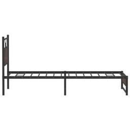 Berkfield Home Bed Frame without Mattress Brown Oak 100x190 cm Engineered Wood - thumbnail 7