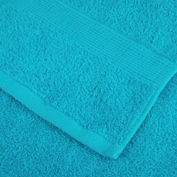 Berkfield Home Premium Shower Towels SOLUND 2 pcs Turquoise 70x140 cm 600 gsm in Blue - thumbnail 6