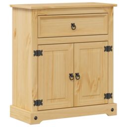 Berkfield Home Bathroom Cabinet Corona 70x33x80 cm Solid Wood Pine in Brown - Size: 70 x 33 x 80 cm - thumbnail 2