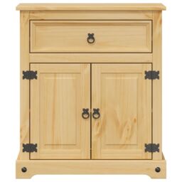 Berkfield Home Bathroom Cabinet Corona 70x33x80 cm Solid Wood Pine in Brown - Size: 70 x 33 x 80 cm - thumbnail 5