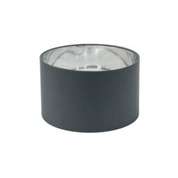 ValueLights Reni Charcoal with Metallic Chrome Inner Easy Fit Ceiling Lamp Shade - Size: Medium - thumbnail 2