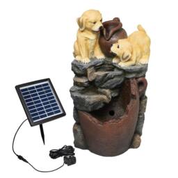 Gainsborough Solar Puppy Water Feature, Trickling Water with LED Lights - thumbnail 2