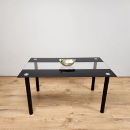 KOSY KOALA Dining Table Clear Glass Kitchen Place for 6 Seats, Dining Table Only (Clear H 75 x L 140 x W 80 cm) - thumbnail 8