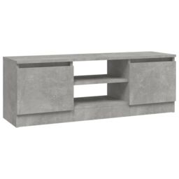 Berkfield Home TV Cabinet with Door Concrete Grey 102x30x36 cm - Size: 102 x 30 x 36 cm - thumbnail 2