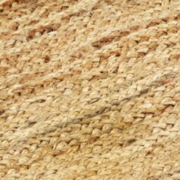 Berkfield Home Handmade Rug Jute Natural 120x180 cm in Brown - Size: 100 cm diameter - thumbnail 4