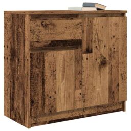 Berkfield Home Sideboard with Drawer Old Wood 71x35x65 cm Engineered Wood in Brown - Size: 71 x 35 x 65 cm - thumbnail 4