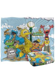 Sesame Street Retro Gang Silky Touch Super Soft Throw Blanket 152 X 127 cm in White - thumbnail 2