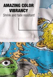 Sesame Street Retro Gang Silky Touch Super Soft Throw Blanket 152 X 127 cm in White - thumbnail 4