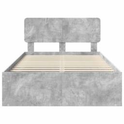 Berkfield Home Bed Frame with Headboard Concerte 120 x 190 cm Solid Pine Wood in Grey - thumbnail 7
