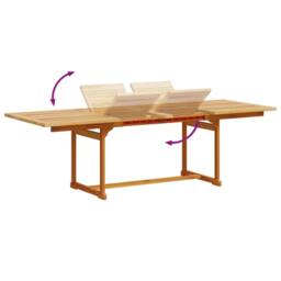 Berkfield Home 9 Piece Garden Dining Set Solid Wood Acacia & Textilene in Brown - thumbnail 6