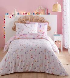 Martex Floral Kids Eyelet Curtains - 168 x 183cm in White - Size: 168 cm width x 183 cm drop - thumbnail 2