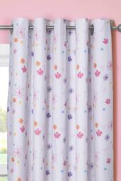 Martex Floral Kids Eyelet Curtains - 168 x 183cm in White - Size: 168 cm width x 183 cm drop - thumbnail 1