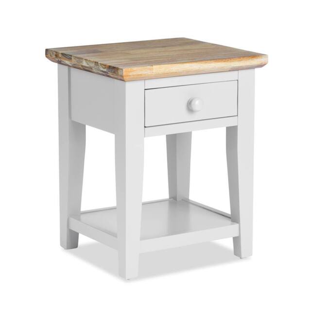 Statement Furniture Florence 1 Drawer Lamp Side Table in White - image 1