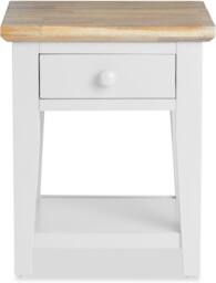 Statement Furniture Florence 1 Drawer Lamp Side Table in White - thumbnail 4
