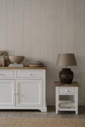 Statement Furniture Florence 1 Drawer Lamp Side Table in White - thumbnail 5