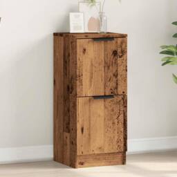 Berkfield Home Sideboard Old Wood 30x30x70 cm Engineered Wood in Brown - Size: 30 x 30 x 70 cm - thumbnail 4