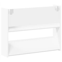 Berkfield Home Wall Shoe Cabinet White 80x18x60 cm Engineered Wood - Size: 80 x 18 x 60 cm - thumbnail 7
