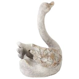 Wyld and Coco White Swan Planter with Copper Accents 40cm - thumbnail 5