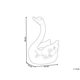 Wyld and Coco White Swan Planter with Copper Accents 40cm - thumbnail 4