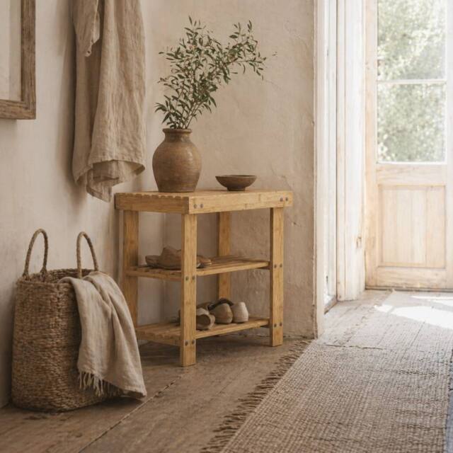Wyld Haus Tono Keel Bamboo 2 Tier Shoe Storage Bench Natural - image 1