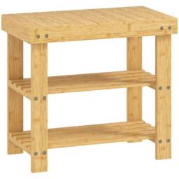 Wyld Haus Tono Keel Bamboo 2 Tier Shoe Storage Bench Natural - thumbnail 2