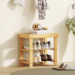 Wyld Haus Tono Keel Bamboo 2 Tier Shoe Storage Bench Natural - thumbnail 3