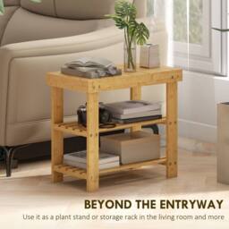 Wyld Haus Tono Keel Bamboo 2 Tier Shoe Storage Bench Natural - thumbnail 7