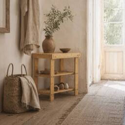 Wyld Haus Tono Keel Bamboo 2 Tier Shoe Storage Bench Natural - thumbnail 1