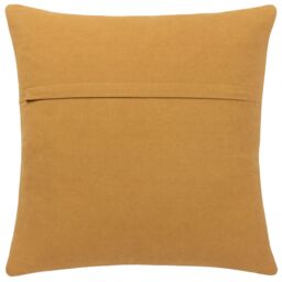 Yard Hush Stitched 100% Cotton Cushion in Yellow - Size: 45 cm x 45 cm - thumbnail 2