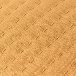 Yard Hush Stitched 100% Cotton Cushion in Yellow - Size: 45 cm x 45 cm - thumbnail 4
