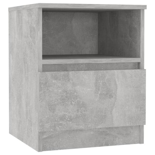 Berkfield Home Bed Cabinet Concrete Grey 40x40x50 cm Engineered Wood - Size: 40 x 40 x 50 cm - image 1