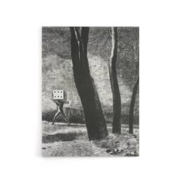 "Artery8 The Gambler Charcoal Painting Redon Vintage Canvas Wall Art in Grey - Size: W12"" x H16""" - thumbnail 1