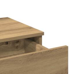 Berkfield Home Dressing Table with Mirror & LEDs Artisan Oak Engineered Wood in Brown - thumbnail 8
